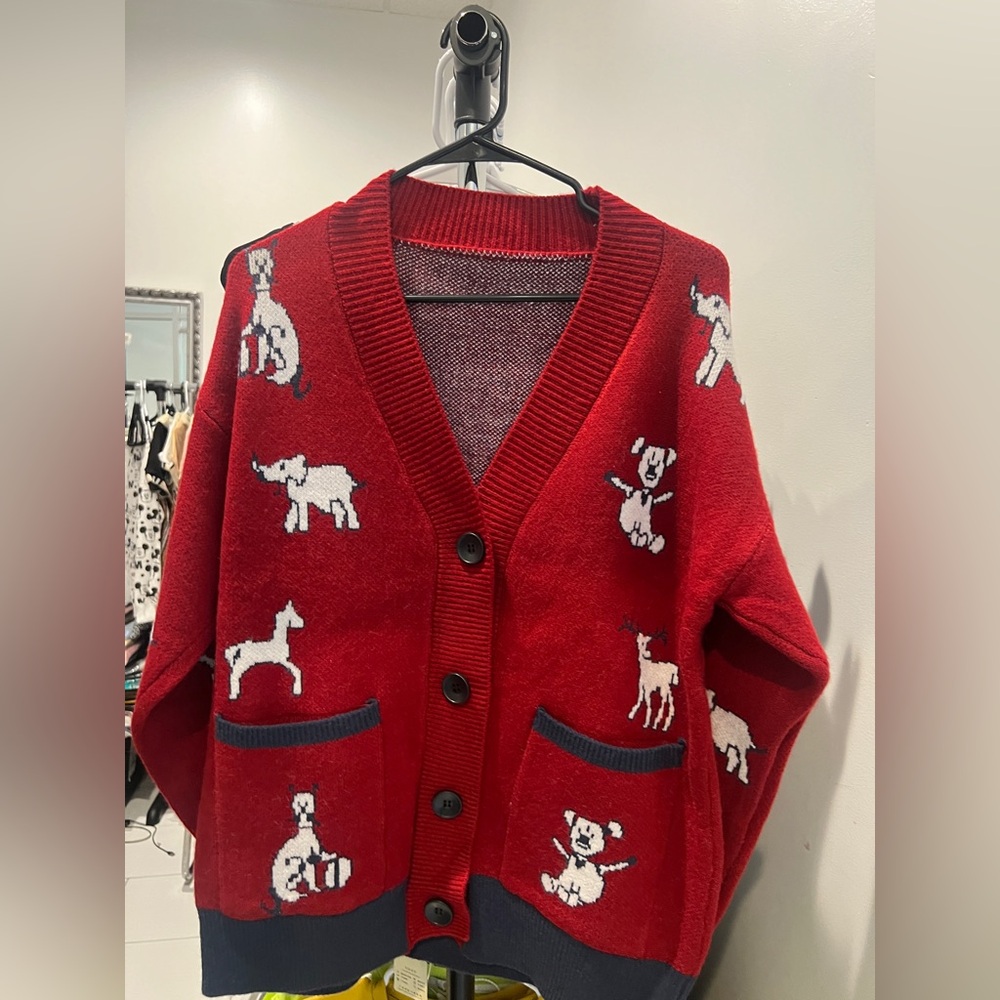 Women Sweater Button Long Sleeve